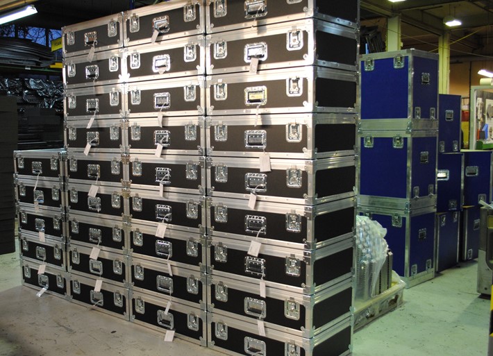 T2 Flight Cases with Extrusions And HPP Panels For The Secure Communications
