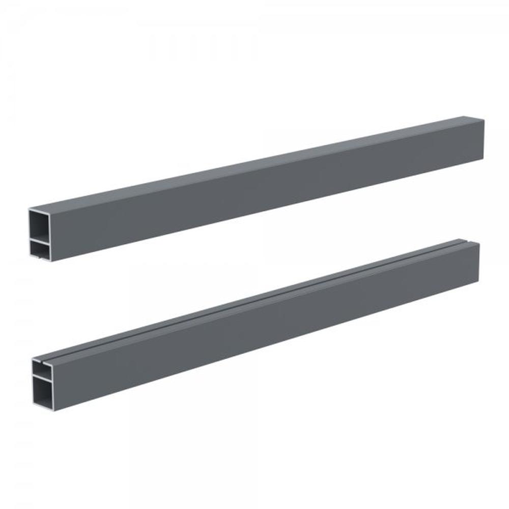 2mm Laser Cut Screen Horizontal Rail 1020mm - RAL 7012 Basalt Grey Matt 