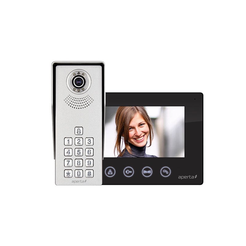 ESP Colour Video Door Keypad Kit With Black Monitor