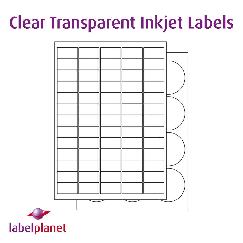Clear Transparent Inkjet Labels