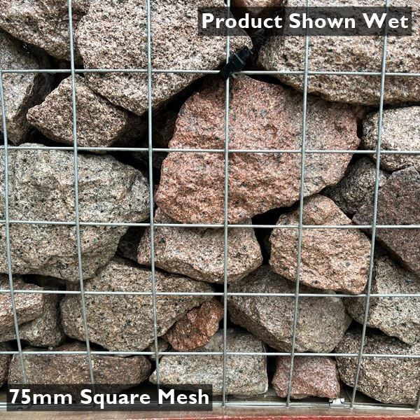 Pink Grey Granite Gabion Stone