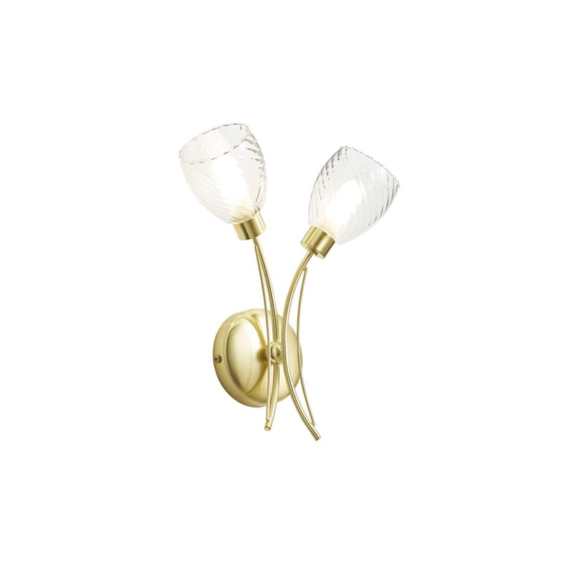 Forum Veria Tangle Flush 2xG9 Clear/Satin Brass