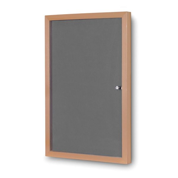 Wooden Framed Lockable Felt Noticeboard