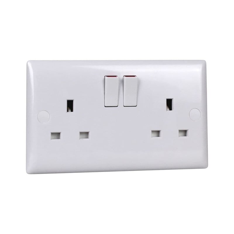 Varilight Value 2G 13A DP Switched Socket