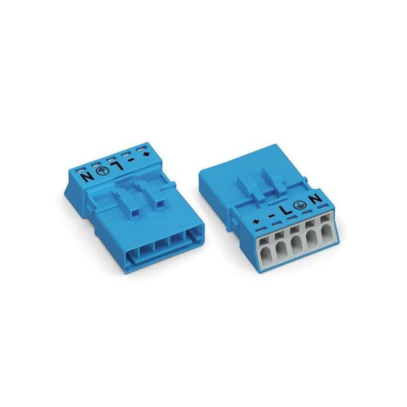 Wago Winsta Plug Without Strain Relief Housing 5 Pole Blue (Pack of 50)