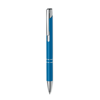 RECYCLED ALUMINIUM METAL BALL PEN in Blue.