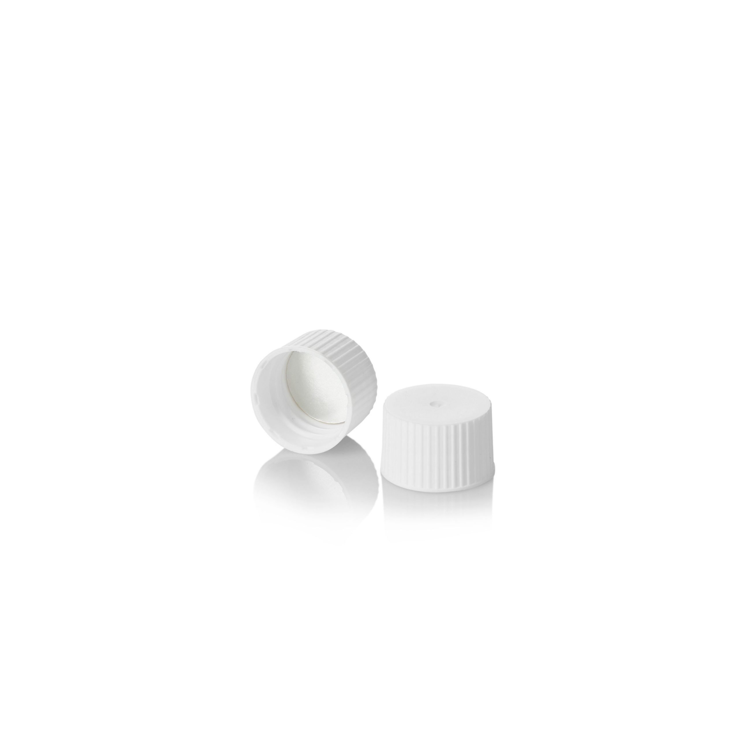 28&#47;410 White Induction Heat Seal Screw Cap For PET Bottles &#45; Ribbed
