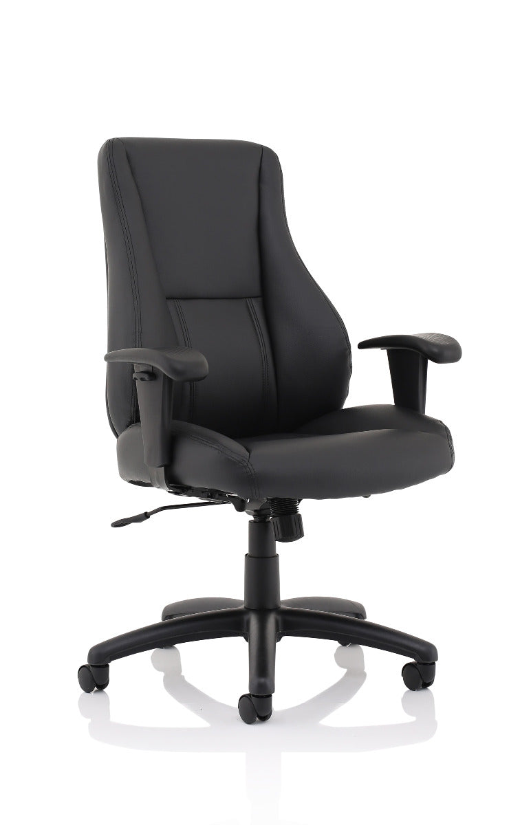 Winsor Black Leather Operator/Office Chair - Optional Headrest UK