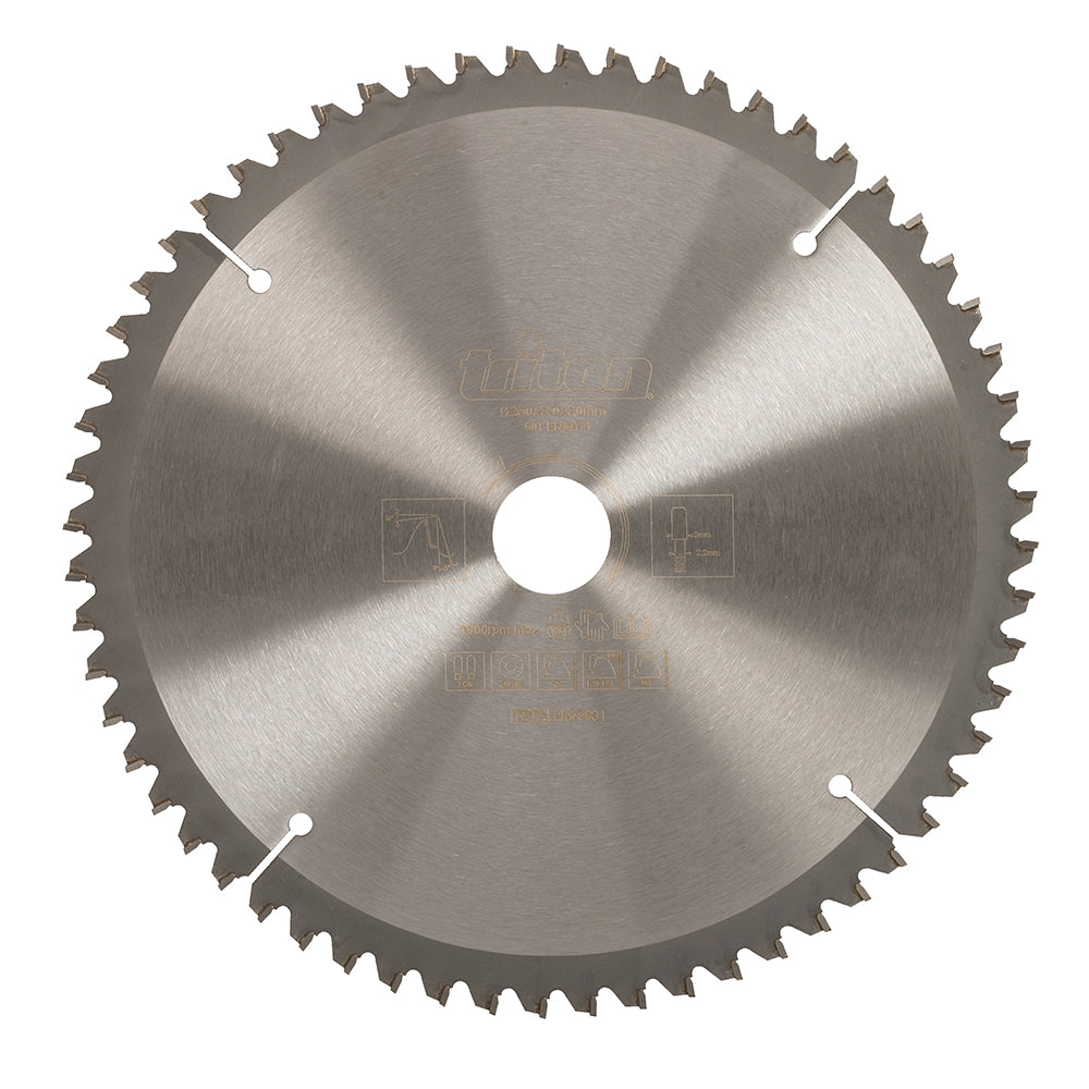 Triton 250 x 30mm 60T Woodworking Saw Blade