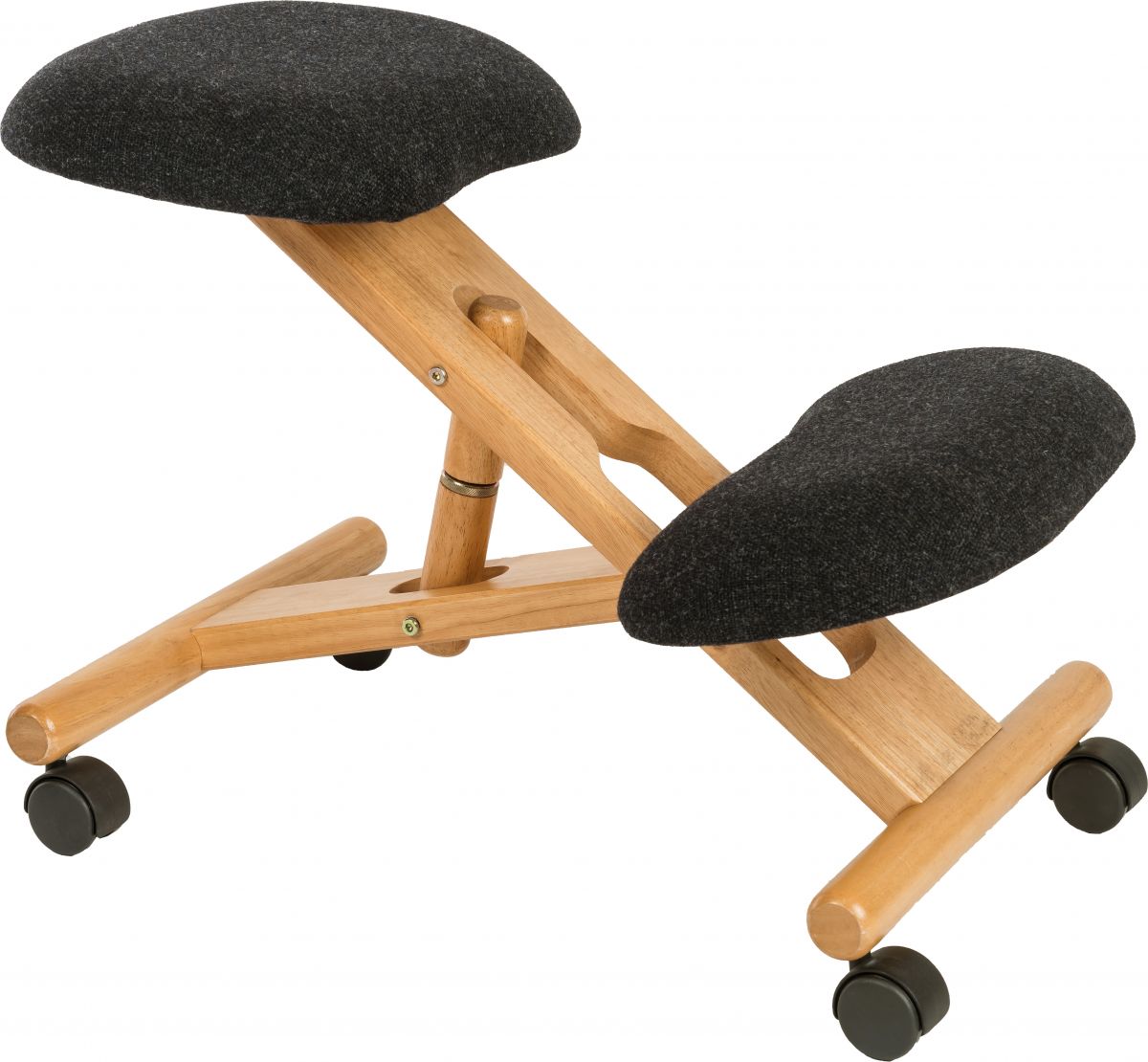 Providers Of Ergonomic Wood Kneeling Stool with Charcoal Fabric - KNEELING-STOOL Huddersfield