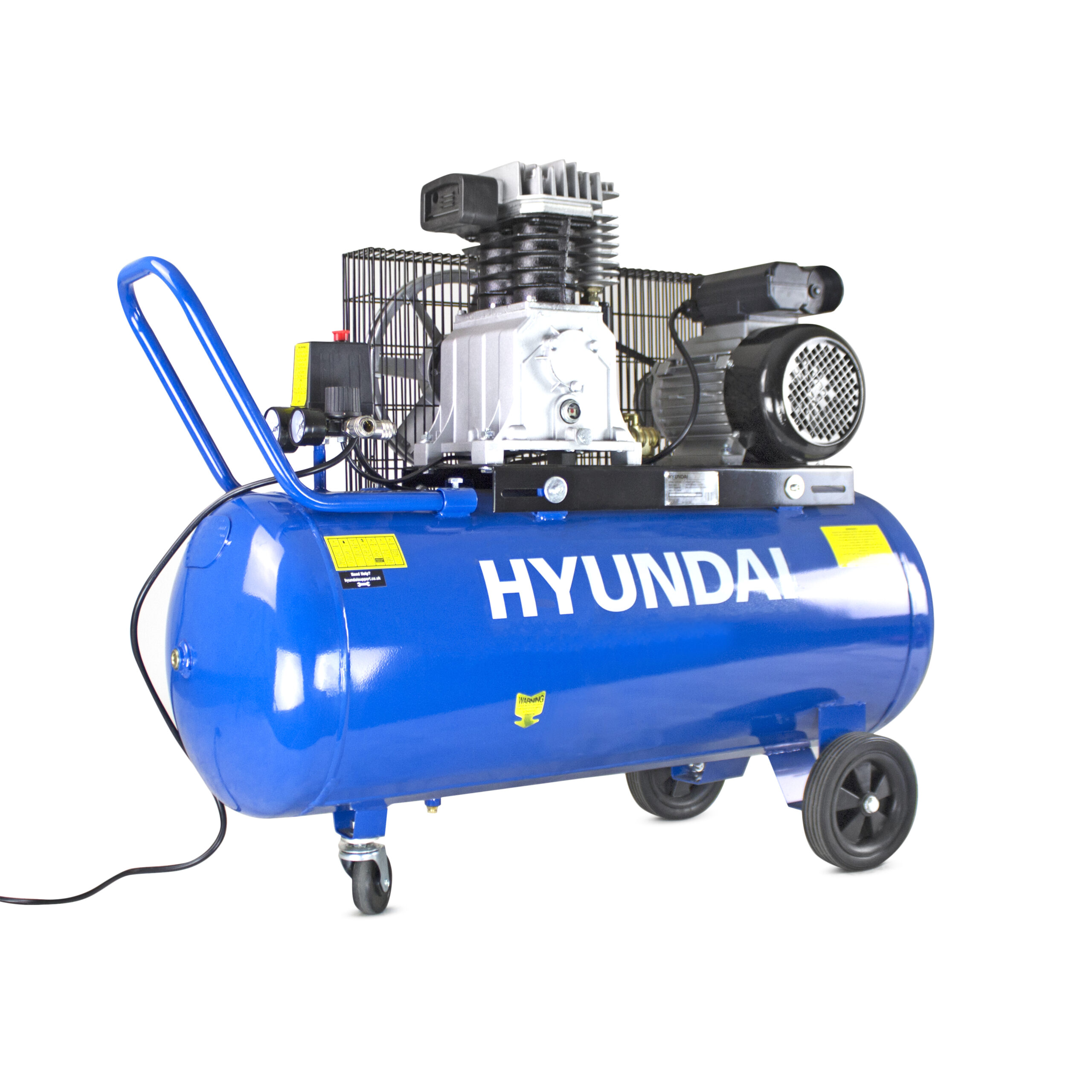 Hyundai 100 Litre Air Compressor, Twin Cylinder, Belt Drive-14CFM, 3HP-HY3100P