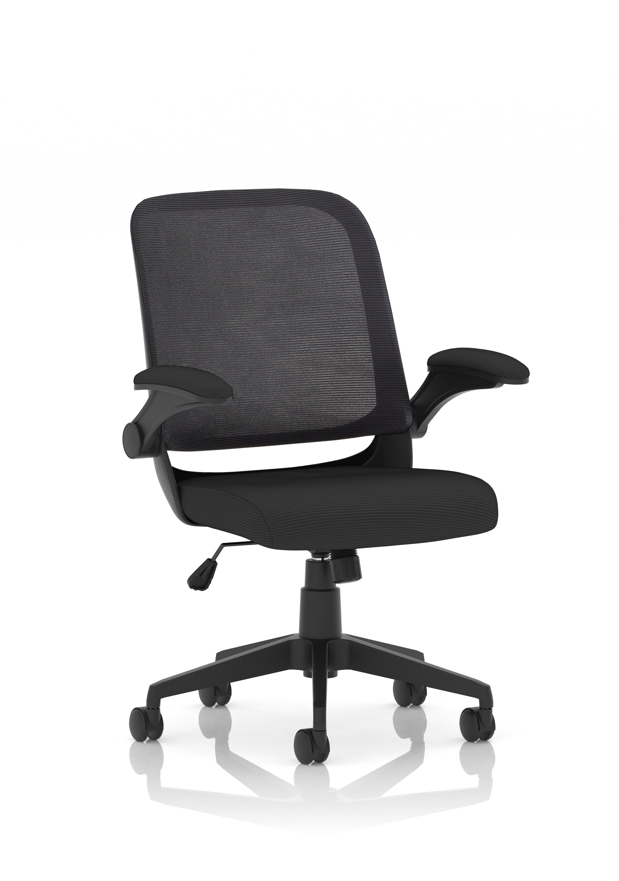 Specialising In Crew Task Operator Mesh Back and Fabric Seat Chair With Folding Arms - Available in 20 Colour Choices North Yourkshire
