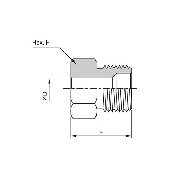 1/4" 60000 PSI Gland 316 Stainless Steel High Pressure Fitting