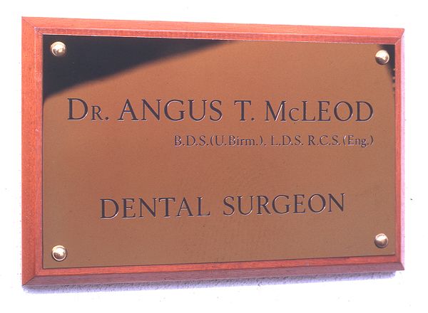 Engraved Stainless Steel Nameplates