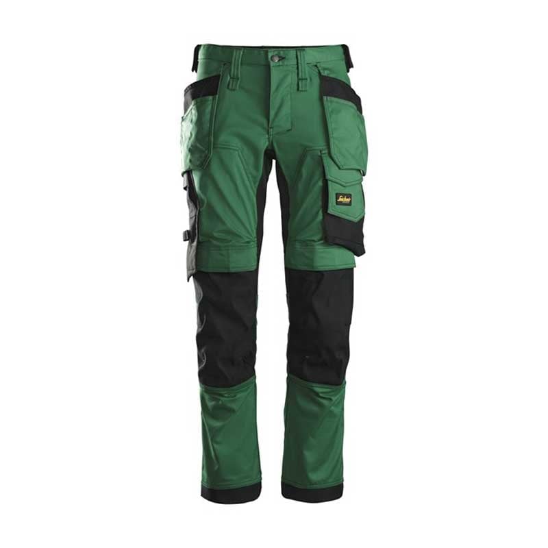 Snickers 6241 Trousers with Holster Pockets AW Stretch Forest Green Size: 058