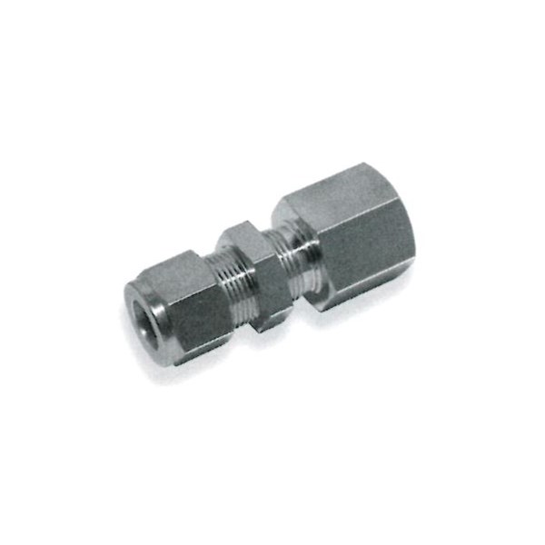 10mm OD Hy-Lok x 1/4" NPT Bulkhead Female Connector 316 Stainless Steel