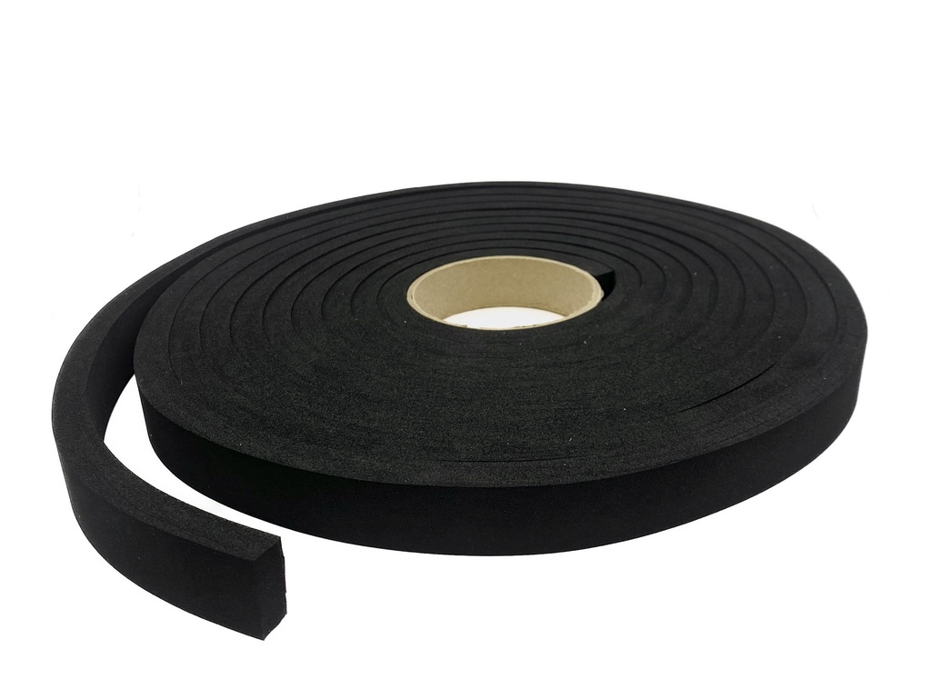 Plain Expanded Neoprene Sponge Strip - 25mm x 12mm x 6m
