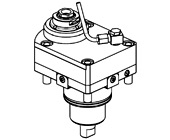 Radial geared-up twin driven tool in Y - Ratio 1:2