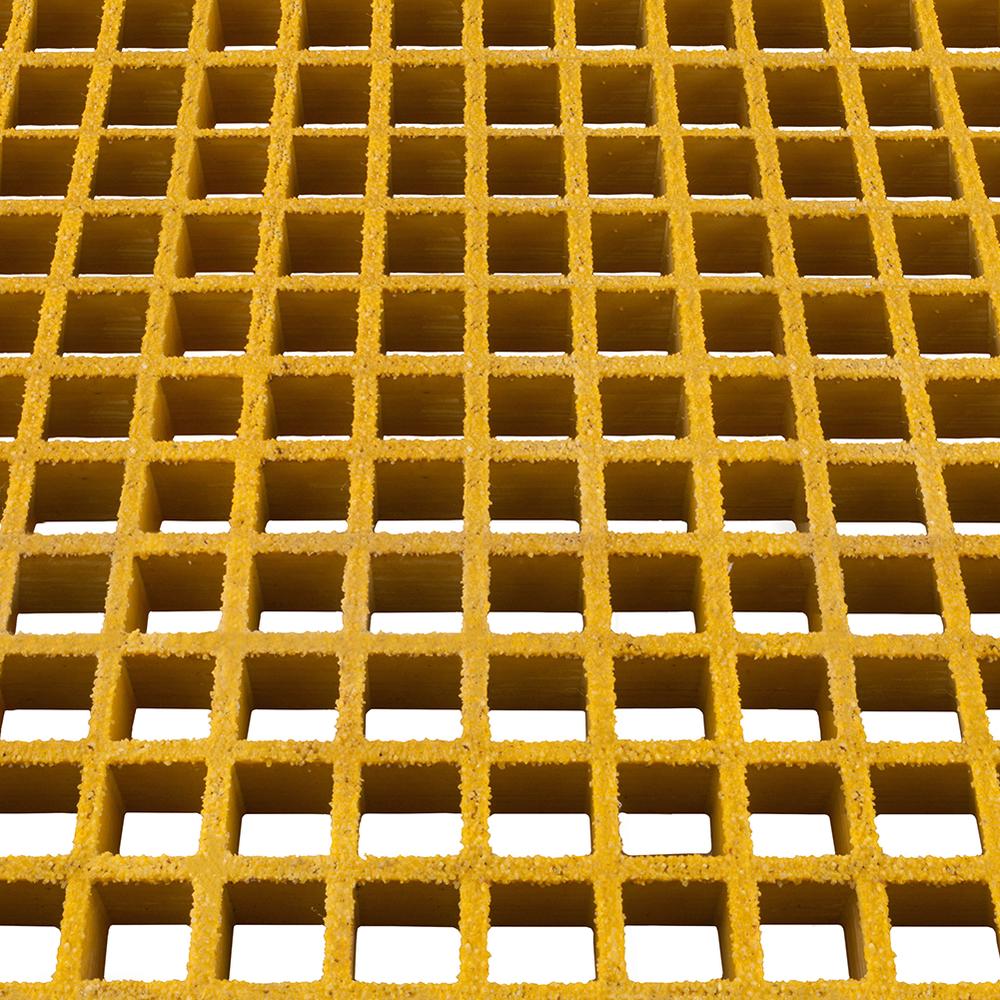 GRP 38 Sq x 38mm Deep - Yellow 3m x 1mMoulded GRP Grating (996 x 3010mm)