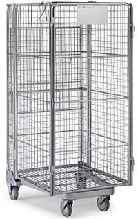 600x400x75mm Euro Box Container - Grey - Vented For The Retail Sector