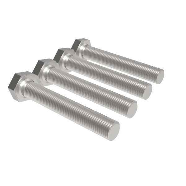 Four Pack Bolt m10 x 40mm grade 8.8 zinc plated