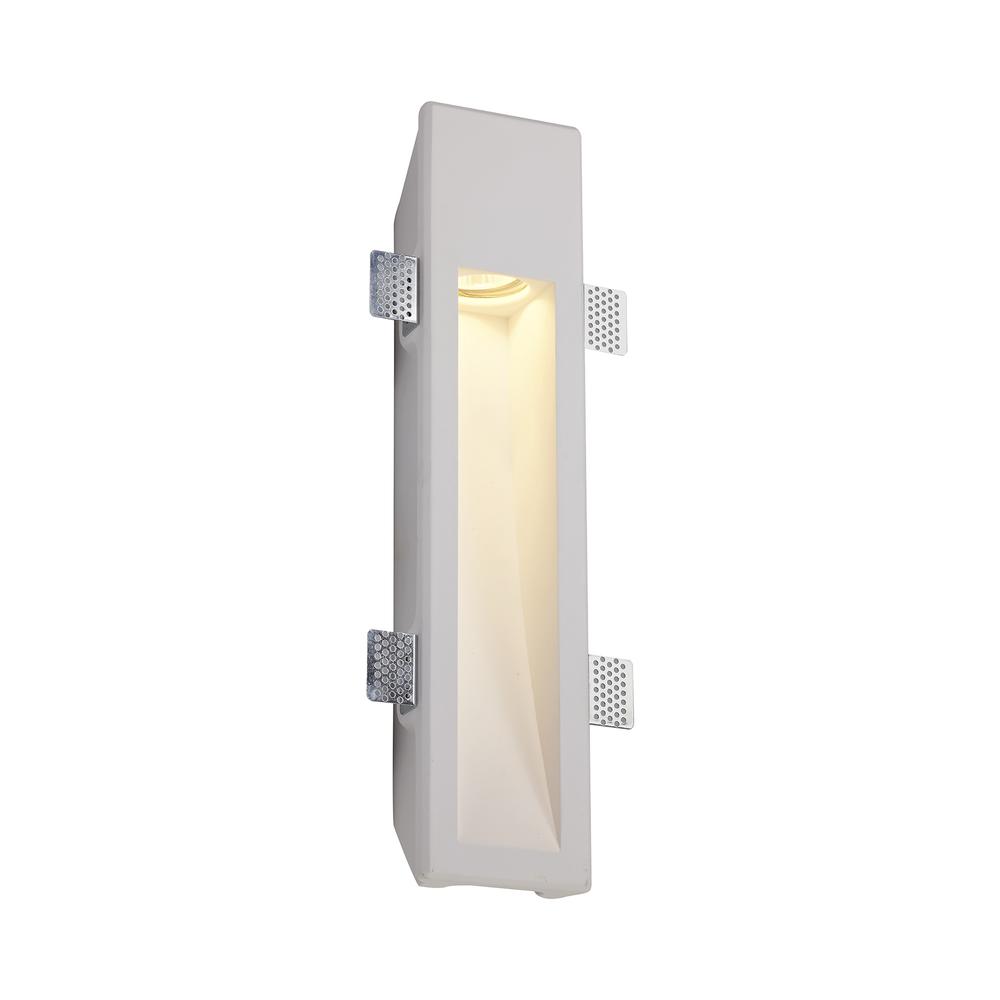 Luxuria Nadia Large Recessed Wall Light 1xGU10 White Paintable Gypsum