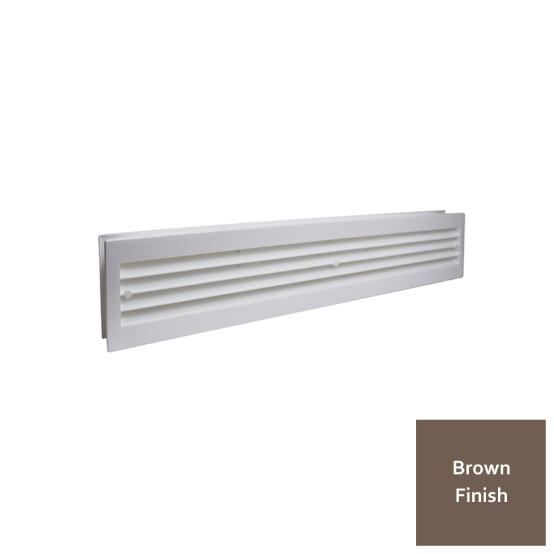 Manrose Slimline Airbrick Wall Outlet Horizontal Louvre Brown