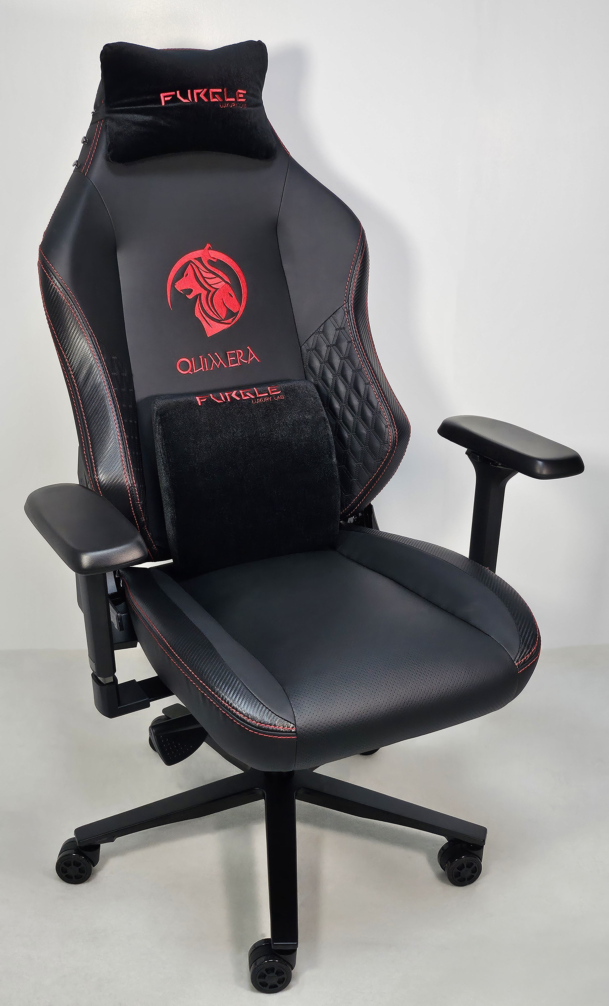 Suppliers Of Reclining Black Leather Executive Gaming Style Office Chair with Red Detailing - F010A-1 North Yourkshire