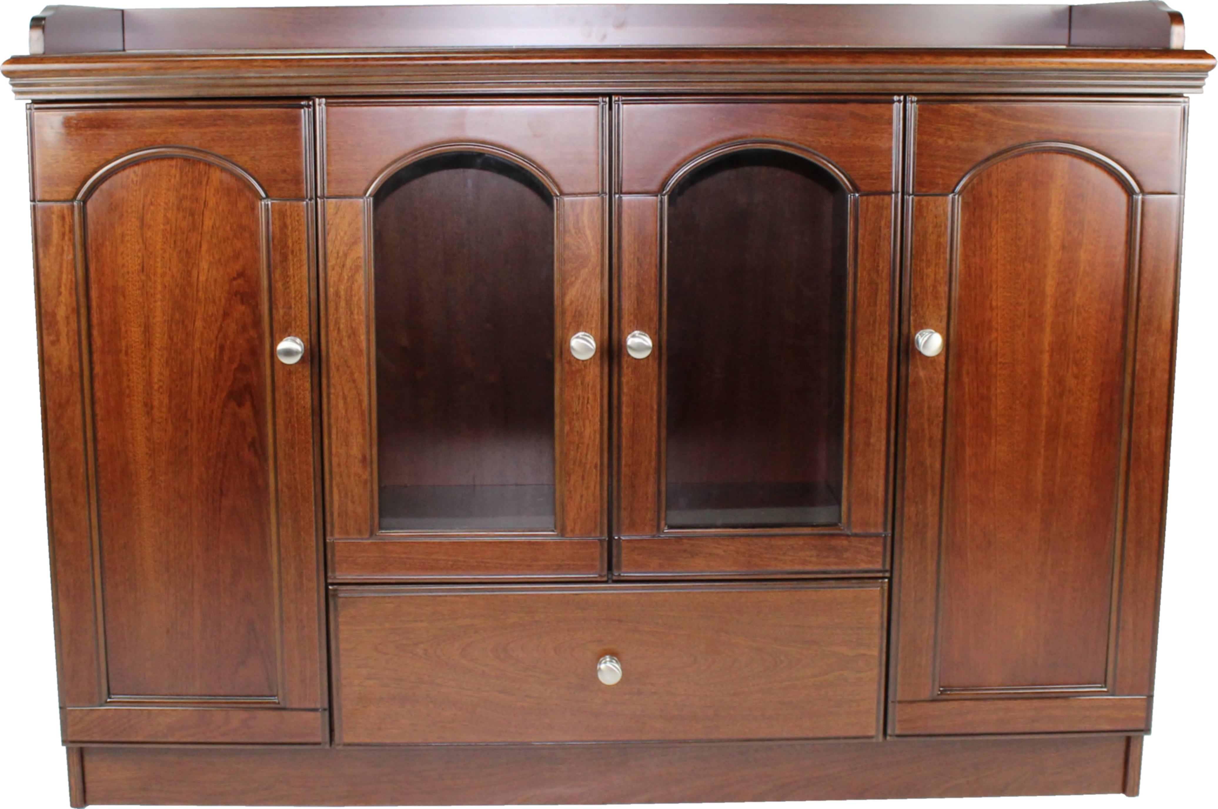 Specialisting In Executive Real Wood Veneer Cupboard with Glass Doors - JU03