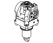 Radial geared-up driven tool VDI40 DIN5480 H&#61;70mm - Ratio 1:3