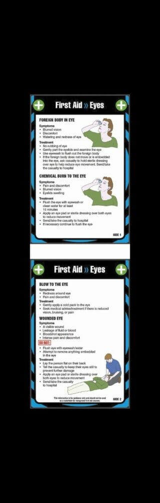 First aid eyes 80x120mm pocket guide
