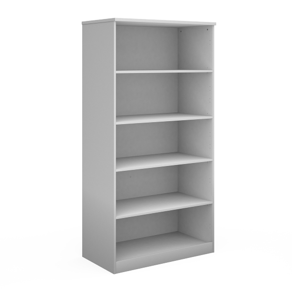 Deluxe Bookcase with 4 Shelves - White