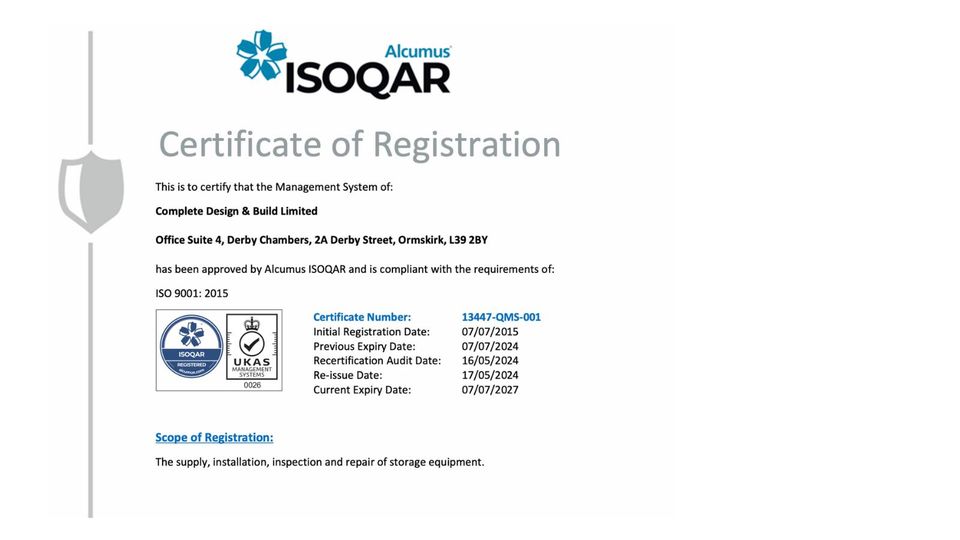 ISO9001 Recertification for the Next 3 Years