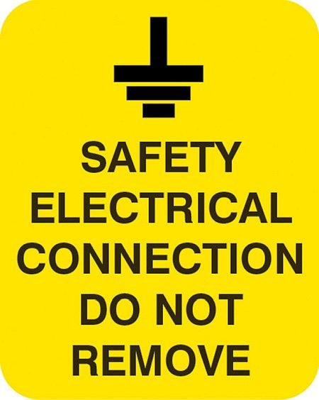 Safety electrical connection do not remove Sheet of 25 labels 40x50mm