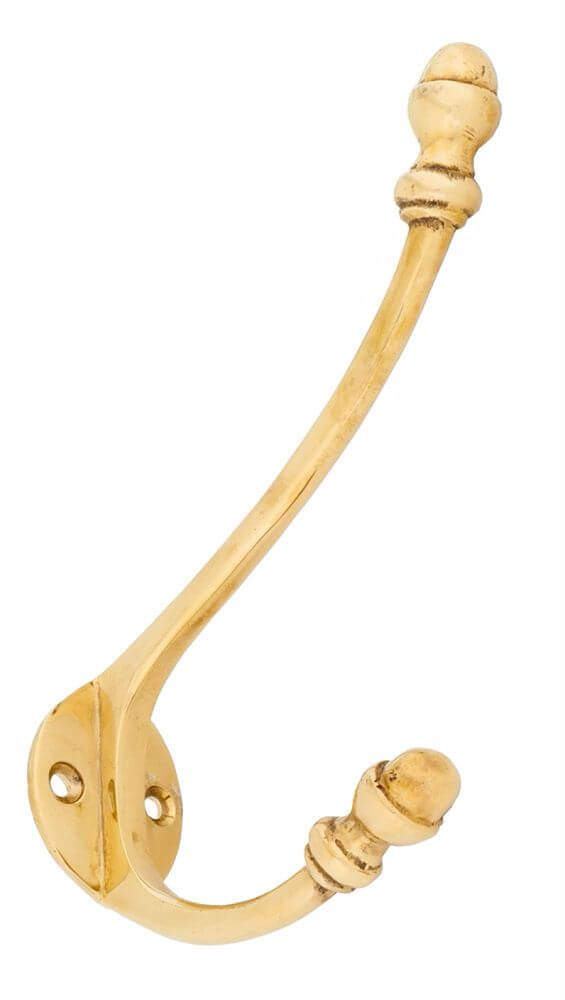 Anvil 83525 Pol. Brass 6�'' Hat + Coat Hook