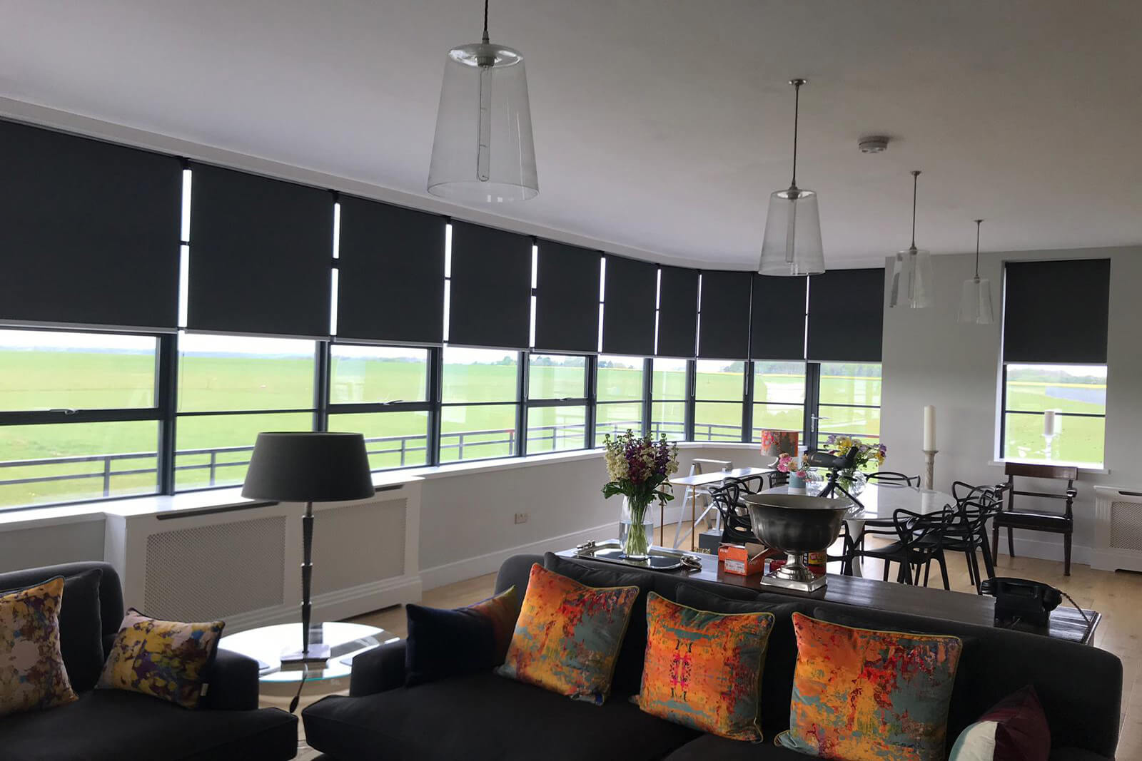 Flame Retardant Roller Blinds For Commercial Use Hucknall