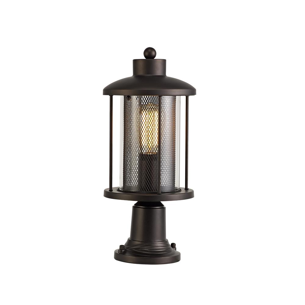 Luxuria Soleil Pedestal Lamp E27 Antique Bronze/Clear Glass IP54