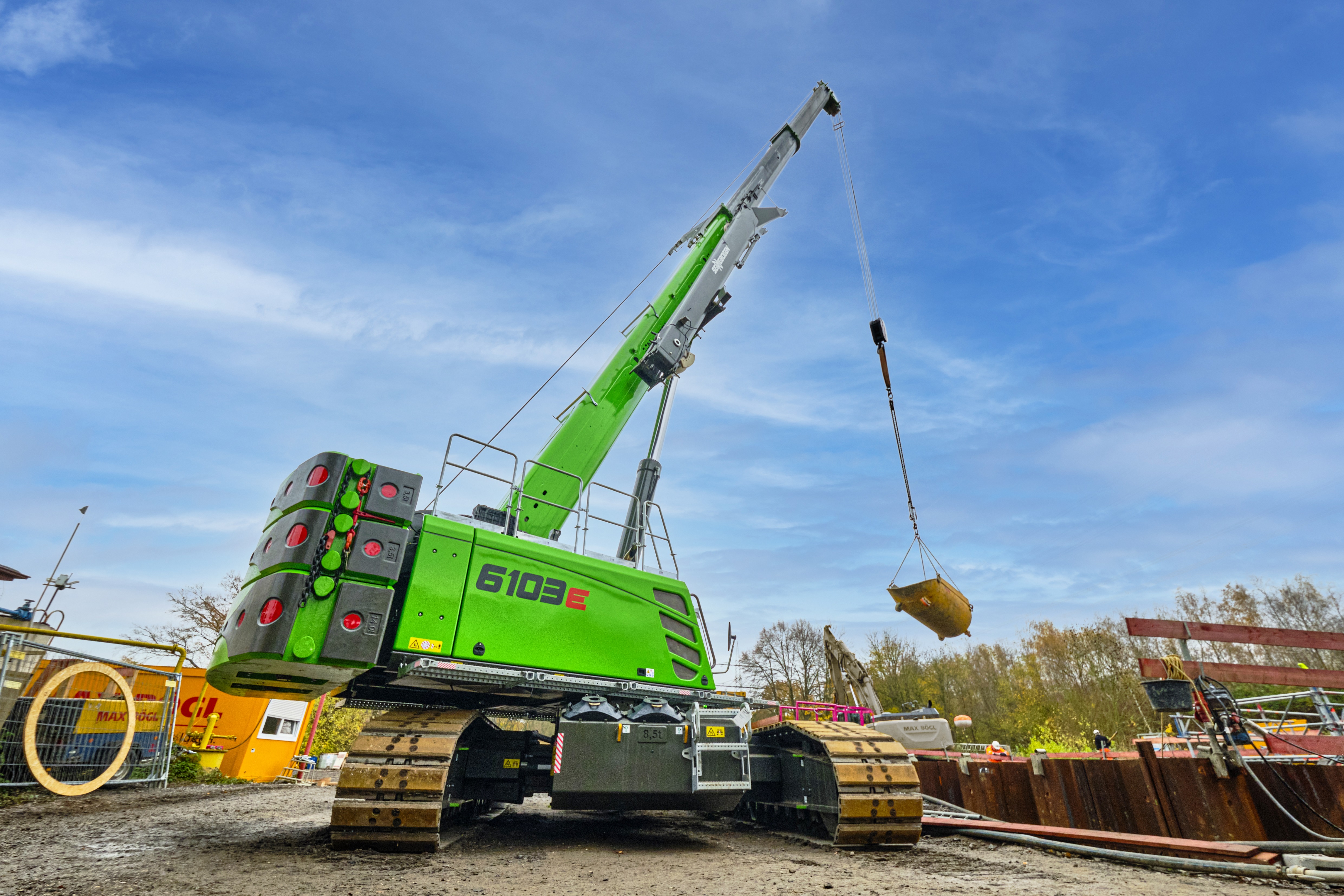 Providers of Sennebogen Mobile Crane Rental UK