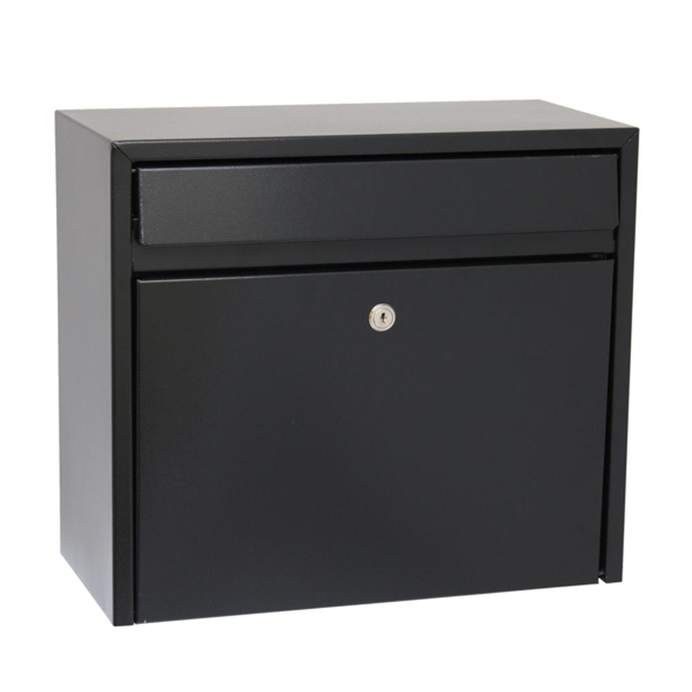 Black Industrial Mail Box h.415 x w.375 x d.200mm 