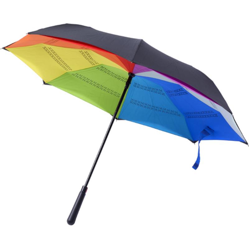 Automatic reversible pongee (190T) umbrella