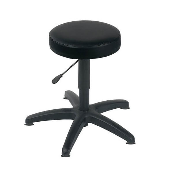 Gas Lift Examination Stool with Glides - Black