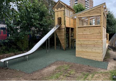 Bespoke climbing frame completed in London