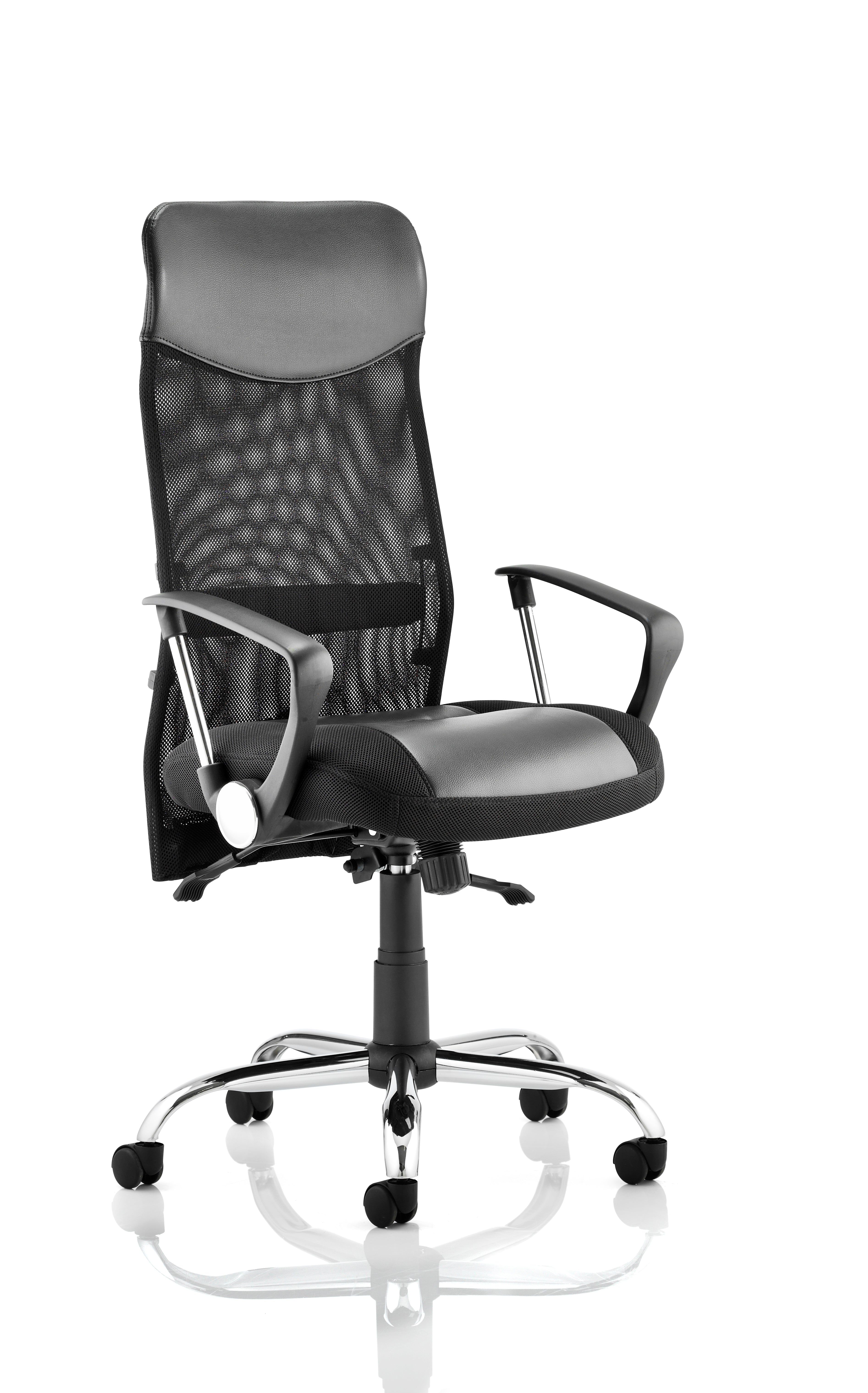 Specialising In Vegas High Back Black Mesh Office Chair with Fixed Arms North Yourkshire