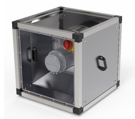 MUB/T 025 355°C 3,000m³/h Centrifugal box fan, 120°C continuous, insulated