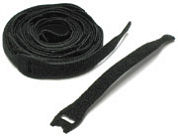 CBL-VC-TIES-B2320-P10 230mm x 20mm Wide ( 10 Pack ) of Velcro Cable Ties - Colour Black