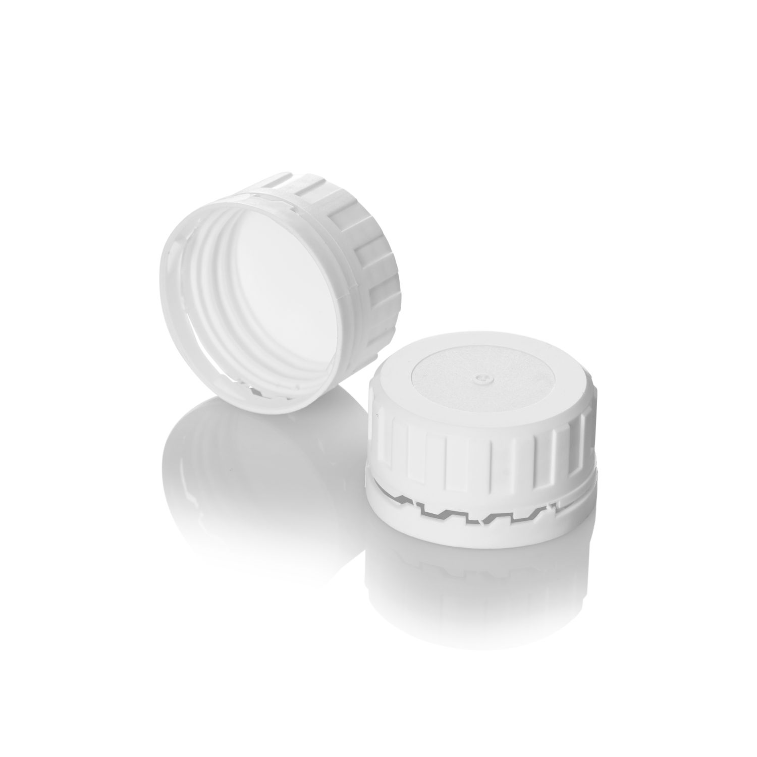 Supplier Of 38&#47;415 White Tamper Evident Screw Cap &#45; Ribbed