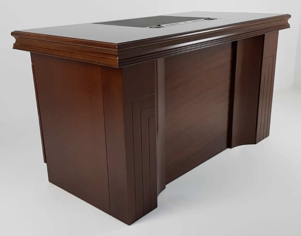 GRA-UBA141-1400mm - Executive Home Office Desk In Light Walnut Veneer