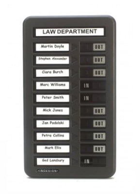 Trusted Leaders In WPIT101 Staff On&#45;Site Indication Board (10 Name) For Absence Management