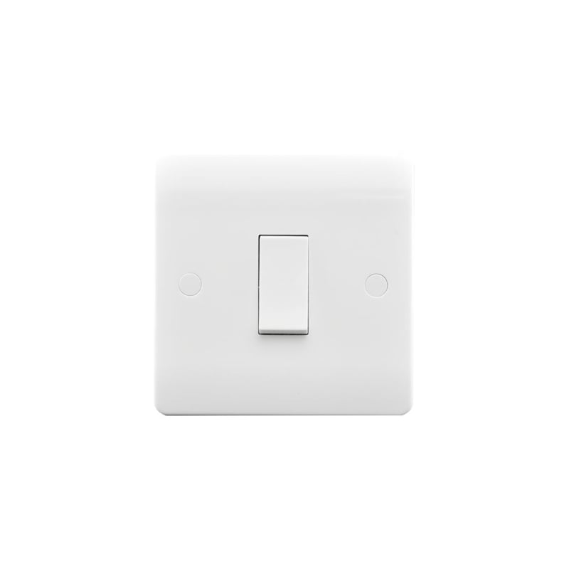 Hamilton Verve 1G 10A SP Intermediate Micro Grid Rocker Switch White/White