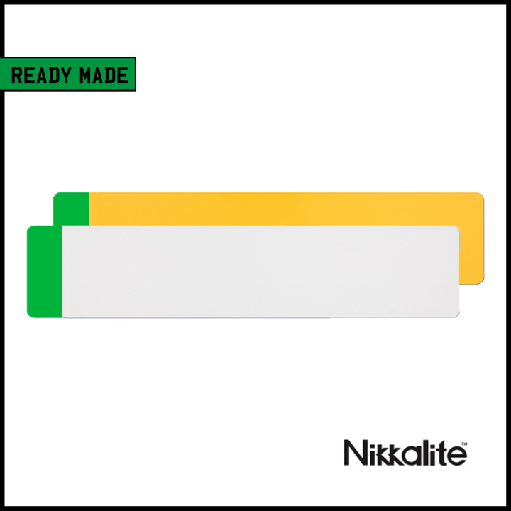 Ready Made Standard Oblong Number Plates - EV/Green Flash